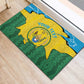 Personalized Jamhuri ya Rwanda Rubber Doormat Coat Of Arms Imigongo Pattern