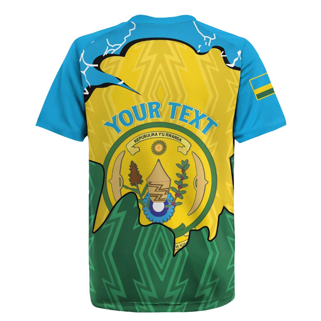 Personalized Jamhuri ya Rwanda Rugby Jersey Coat Of Arms Imigongo Pattern