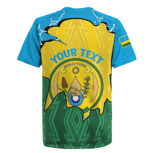 Personalized Jamhuri ya Rwanda Rugby Jersey Coat Of Arms Imigongo Pattern