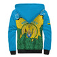 Personalized Jamhuri ya Rwanda Sherpa Hoodie Coat Of Arms Imigongo Pattern