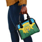 Personalized Jamhuri ya Rwanda Shoulder Handbag Coat Of Arms Imigongo Pattern