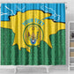 Personalized Jamhuri ya Rwanda Shower Curtain Coat Of Arms Imigongo Pattern