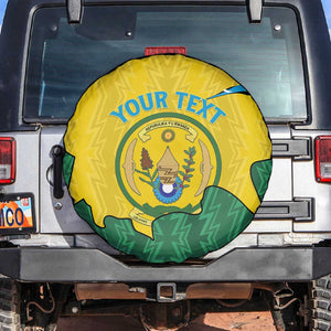 Personalized Jamhuri ya Rwanda Spare Tire Cover Coat Of Arms Imigongo Pattern