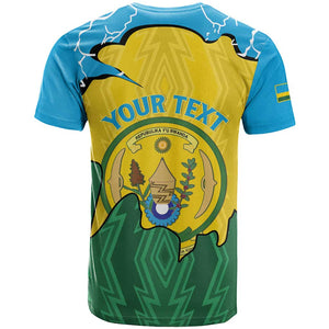 Personalized Jamhuri ya Rwanda T shirt Coat Of Arms Imigongo Pattern