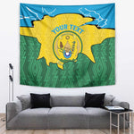 Personalized Jamhuri ya Rwanda Tapestry Coat Of Arms Imigongo Pattern