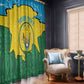 Personalized Jamhuri ya Rwanda Window Curtain Coat Of Arms Imigongo Pattern