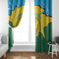 Personalized Jamhuri ya Rwanda Window Curtain Coat Of Arms Imigongo Pattern