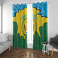 Personalized Jamhuri ya Rwanda Window Curtain Coat Of Arms Imigongo Pattern
