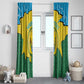 Personalized Jamhuri ya Rwanda Window Curtain Coat Of Arms Imigongo Pattern