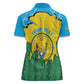 Personalized Jamhuri ya Rwanda Women Polo Shirt Coat Of Arms Imigongo Pattern