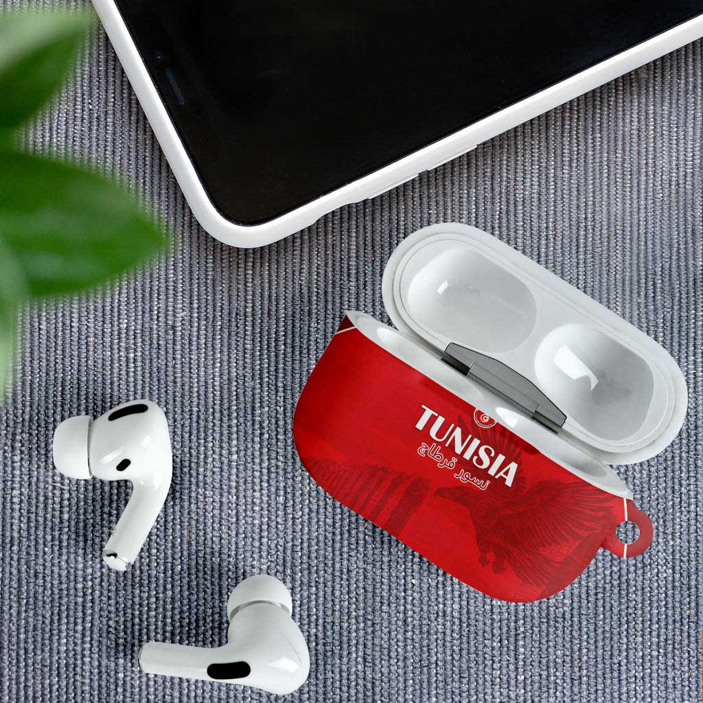Tunisia Football AirPods Case Red Eagles of Carthage