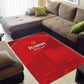 Tunisia Football Area Rug Eagles of Carthage Go Champion - Red Color - African Pride