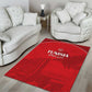 Tunisia Football Area Rug Eagles of Carthage Go Champion - Red Color - African Pride