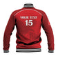 Custom Tunisia Football Baseball Jacket Eagles of Carthage Go Champion - Red Color - African Pride
