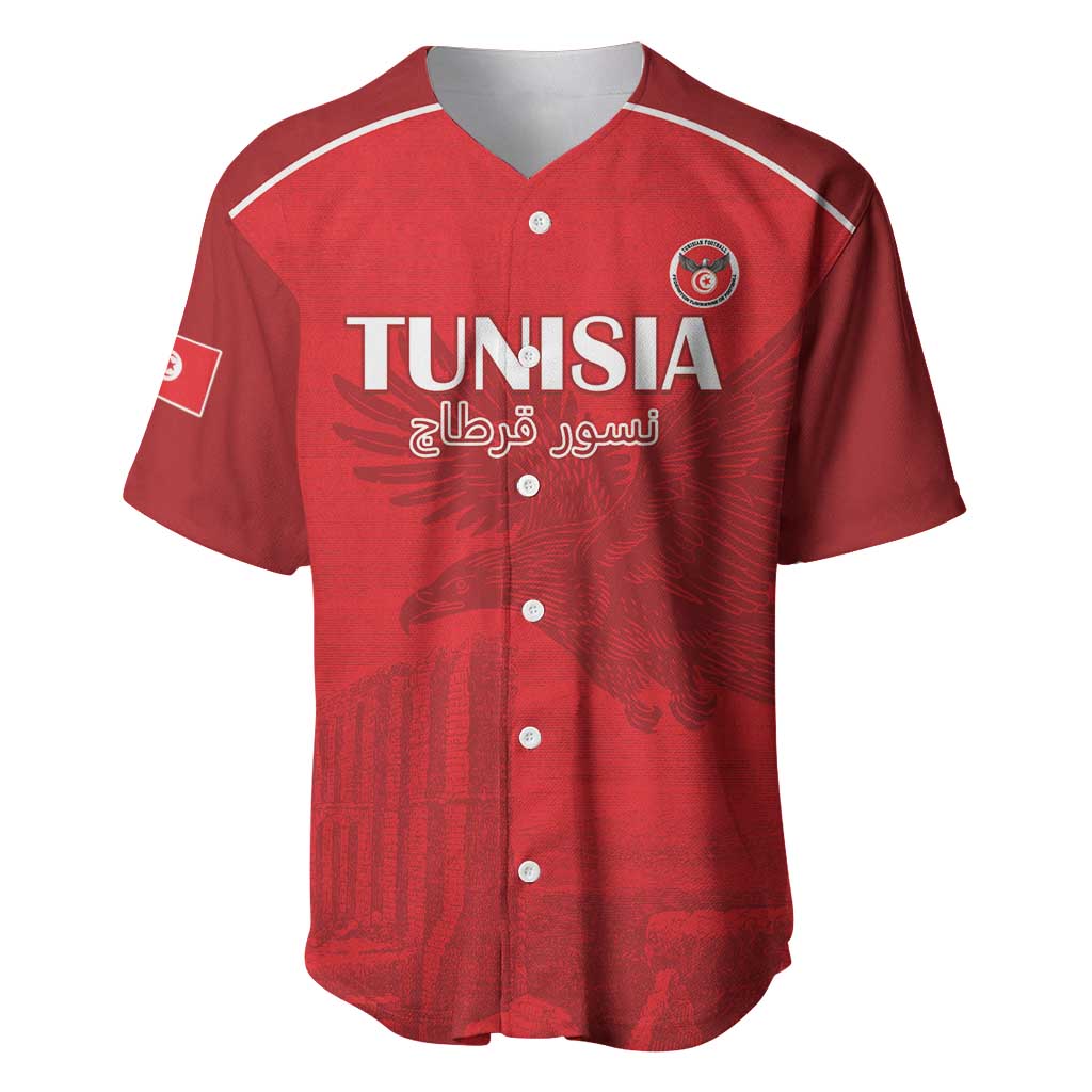Custom Tunisia Football Baseball Jersey Eagles of Carthage Go Champion - Red Color - African Pride