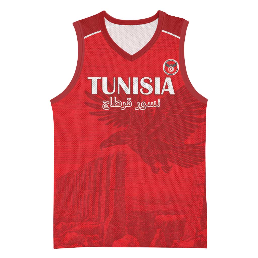 Custom Tunisia Football Basketball Jersey Eagles of Carthage Go Champion - Red Color - African Pride