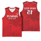 Custom Tunisia Football Basketball Jersey Eagles of Carthage Go Champion - Red Color - African Pride