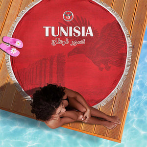 Tunisia Football Beach Blanket Eagles of Carthage Go Champion - Red Color - African Pride