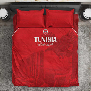 Tunisia Football Bedding Set Eagles of Carthage Go Champion - Red Color - African Pride