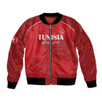 Custom Tunisia Football Bomber Jacket Eagles of Carthage Go Champion - Red Color - African Pride
