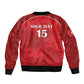 Custom Tunisia Football Bomber Jacket Eagles of Carthage Go Champion - Red Color - African Pride
