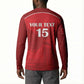 Custom Tunisia Football Button Sweatshirt Red Eagles of Carthage