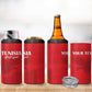 Custom Tunisia Football 4 in 1 Can Cooler Tumbler Eagles of Carthage Go Champion - Red Color - African Pride