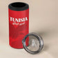 Custom Tunisia Football 4 in 1 Can Cooler Tumbler Eagles of Carthage Go Champion - Red Color - African Pride