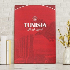 Tunisia Football Canvas Wall Art Eagles of Carthage Go Champion - Red Color - African Pride
