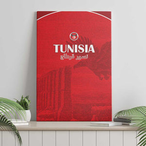 Tunisia Football Canvas Wall Art Eagles of Carthage Go Champion - Red Color - African Pride