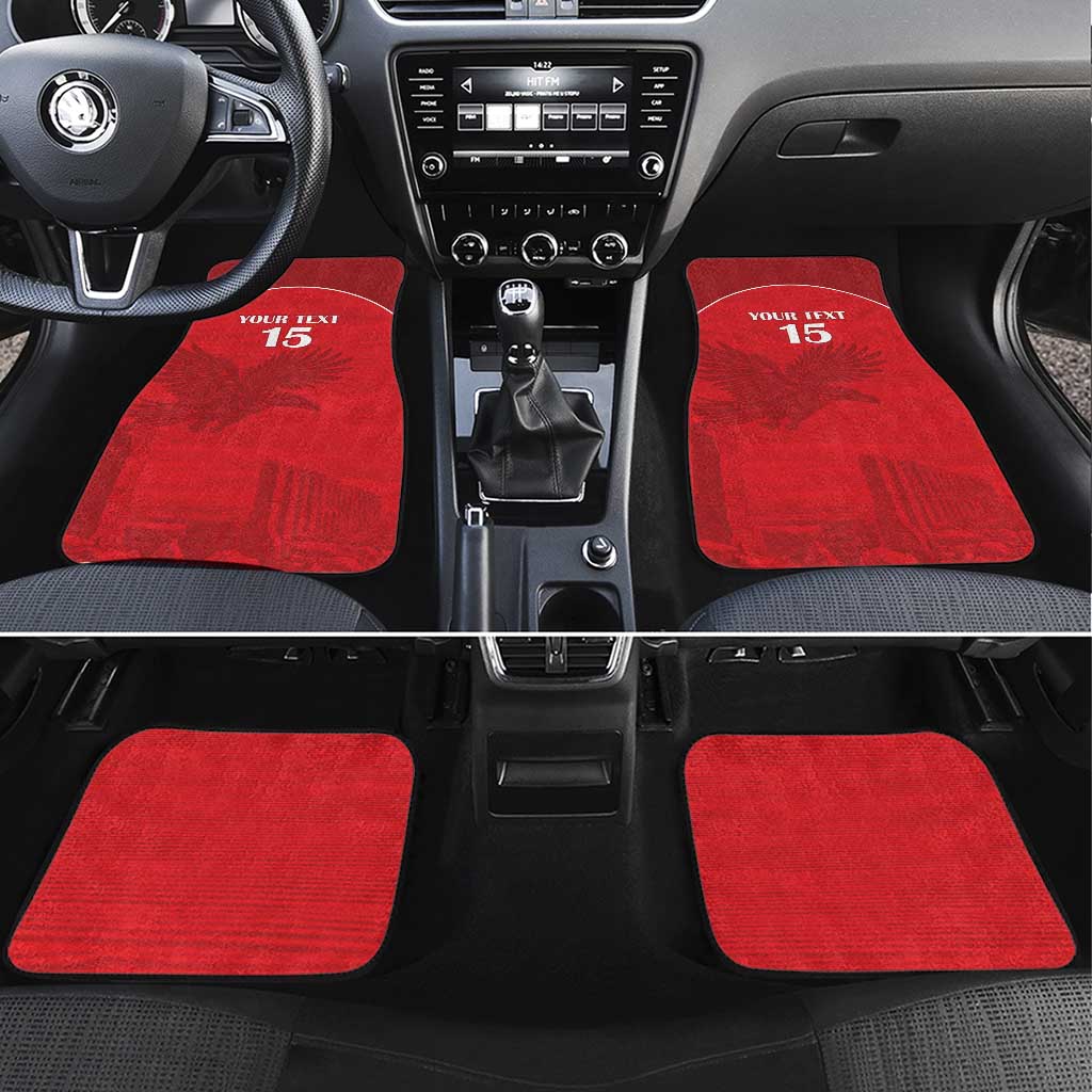 Custom Tunisia Football Car Mats Eagles of Carthage Go Champion - Red Color - African Pride