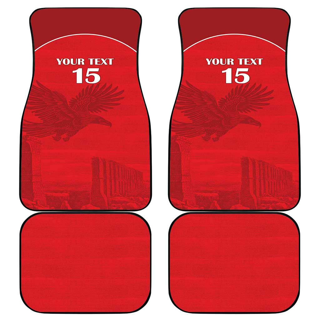 Custom Tunisia Football Car Mats Eagles of Carthage Go Champion - Red Color - African Pride