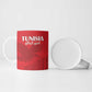 Custom Tunisia Football Ceramic Mug Red Eagles of Carthage