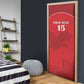 Custom Tunisia Football Door Cover Red Eagles of Carthage