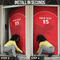 Custom Tunisia Football Door Cover Red Eagles of Carthage
