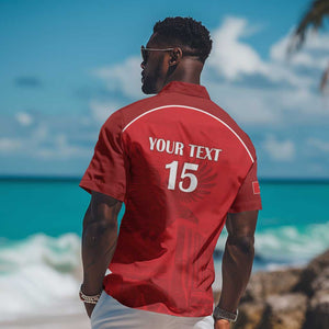 Custom Tunisia Football Hawaiian Shirt Eagles of Carthage Go Champion - Red Color - African Pride