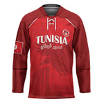 Custom Tunisia Football Hockey Jersey Red Eagles of Carthage