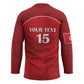 Custom Tunisia Football Hockey Jersey Red Eagles of Carthage
