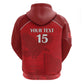 Custom Tunisia Football Hoodie Eagles of Carthage Go Champion - Red Color - African Pride