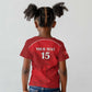 Custom Tunisia Football Kid T shirt Eagles of Carthage Go Champion - Red Color - African Pride
