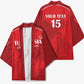 Custom Tunisia Football Kimono Red Eagles of Carthage