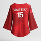 Custom Tunisia Football Kimono Sleeve Blouse Red Eagles of Carthage