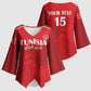 Custom Tunisia Football Kimono Sleeve Blouse Red Eagles of Carthage