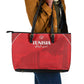 Tunisia Football Leather Tote Bag Eagles of Carthage Go Champion - Red Color - African Pride