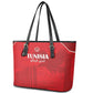 Tunisia Football Leather Tote Bag Eagles of Carthage Go Champion - Red Color - African Pride