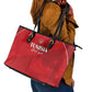 Tunisia Football Leather Tote Bag Eagles of Carthage Go Champion - Red Color - African Pride