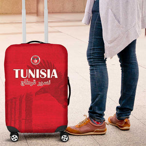 Tunisia Football Luggage Cover Eagles of Carthage Go Champion - Red Color - African Pride