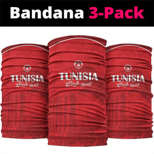 Tunisia Football Neck Gaiter Eagles of Carthage Go Champion - Red Color - African Pride