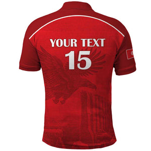 Custom Tunisia Football Polo Shirt Eagles of Carthage Go Champion - Red Color - African Pride