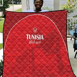 Tunisia Football Quilt Eagles of Carthage Go Champion - Red Color - African Pride